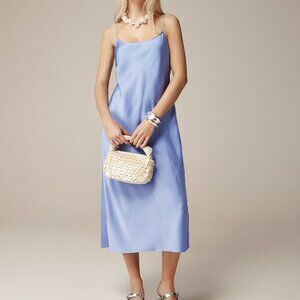 BNWT NEW J.Crew made Gwyneth Slip Dress in Luster Charmeuse well French Blue 6!